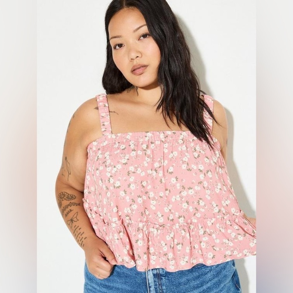 TORRID Lovesick Tiered Smocked-Strap Tank